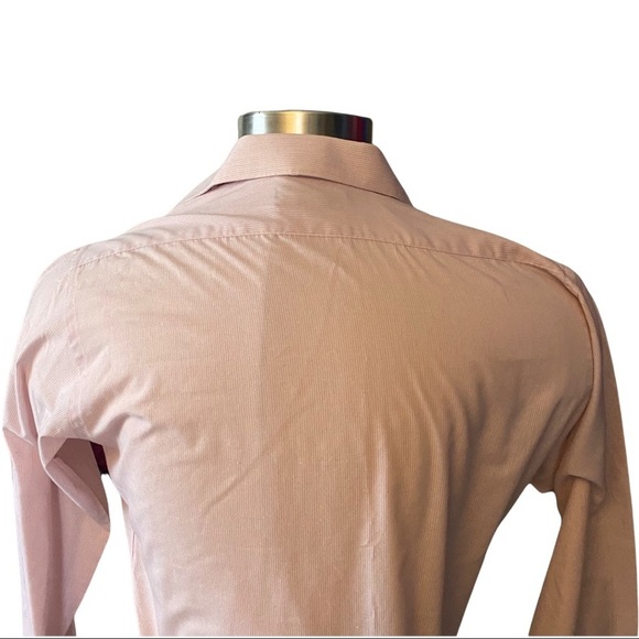 Lucasini Paris Light Pink w/ Dark Pink Stripes LS Button Front Oxford Shirt 15 - Picture 5 of 9